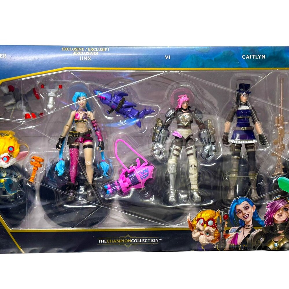 NEW League of Legends Dual Cities Pack 4" Jinx Vi Caitlyn Ekko Heimerdinger